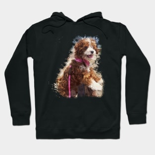 Cavapoo dog watercolor Hoodie